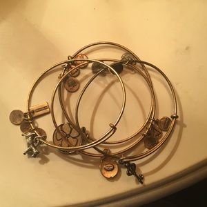 Four Authentic Alex and Ani Bracelets